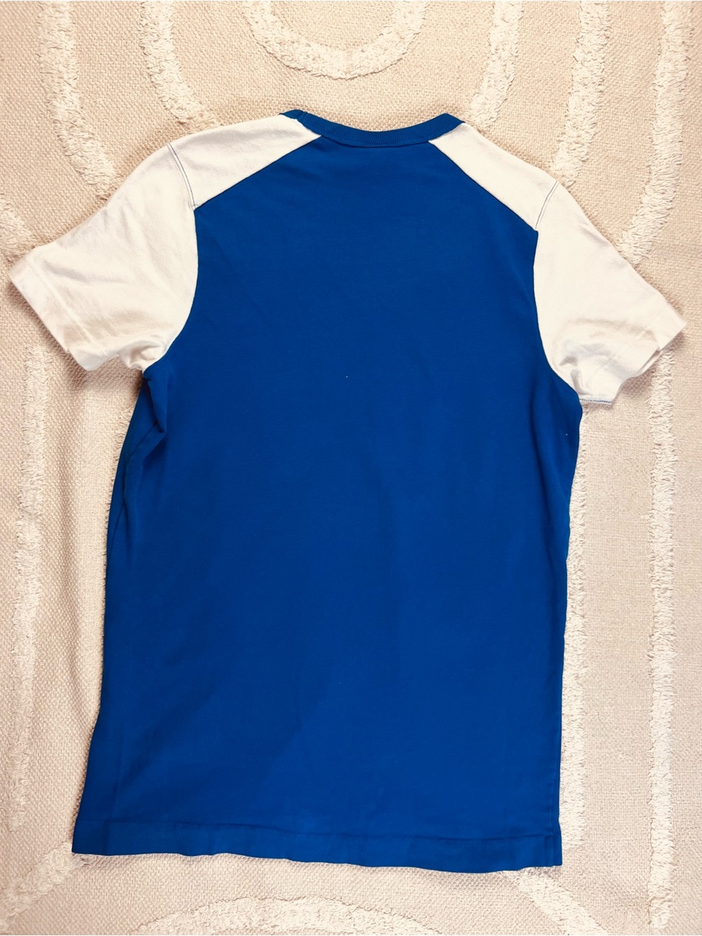Vintage Y2K Abercrombie & Fitch “Warriors” Raglan Tee – Royal Blue & White – XL - Picture 2 of 9